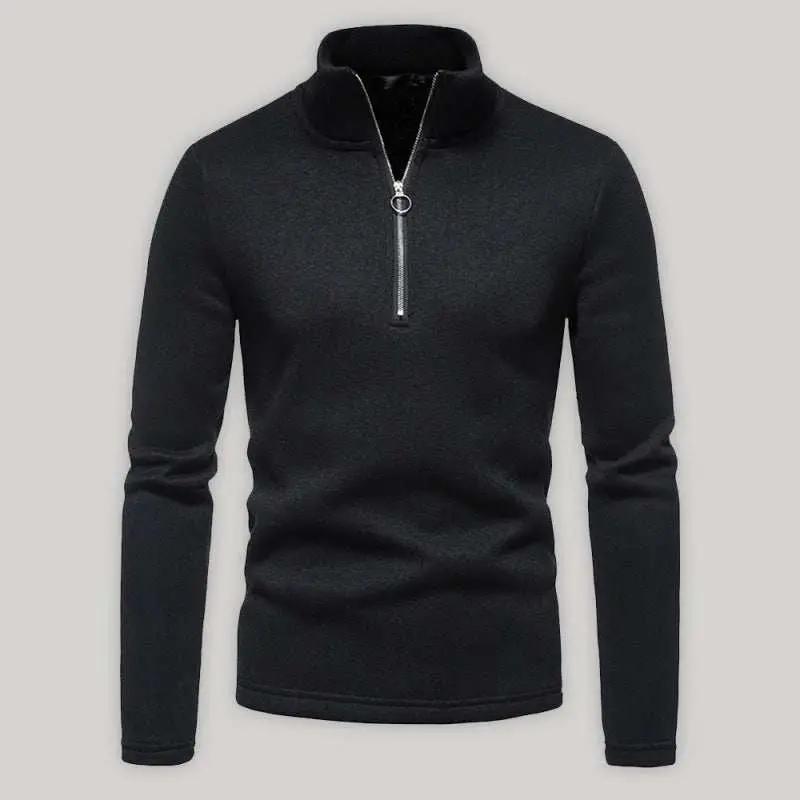 Stylish Men's Turtleneck Zipper Sweatshirt - Soft, Wrinkle-Resistant Comfort for Every Occasion - MENLL